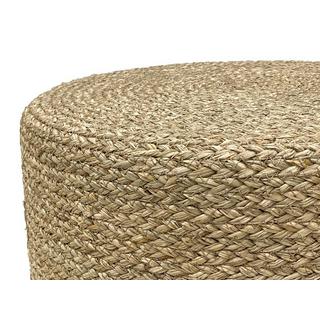 Vente-unique Pouf rotondo in Giunco Naturale chiaro - CALDERA  