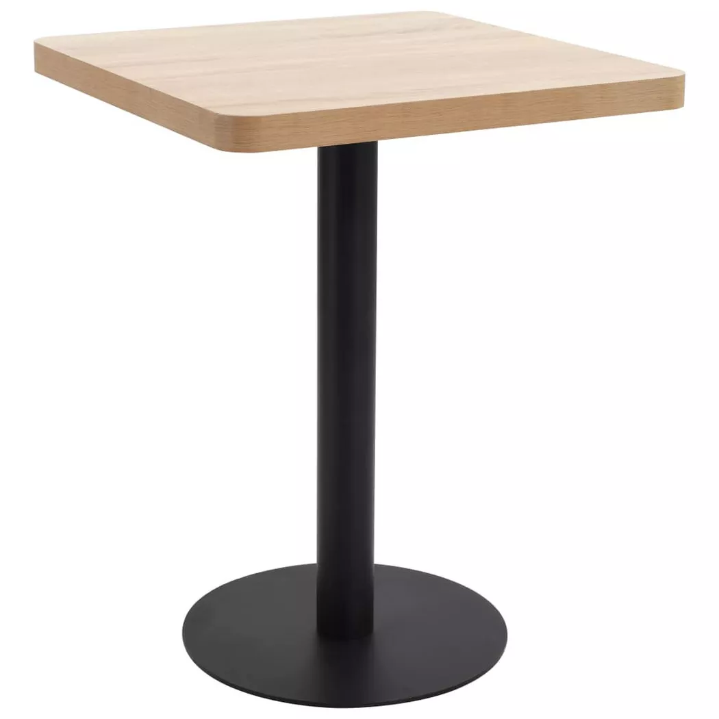 Table de bistro marron clair 60x60 cm mdf Vidaxl