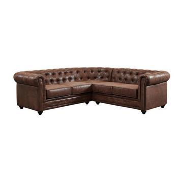 Ecksofa Microfaser VintageLook CHESTERFIELD