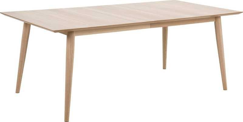 mutoni Table à manger Stavanger Blanc pigmenté (facultatif avec rallonge)  