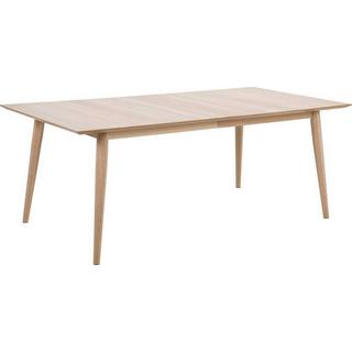 mutoni Table de salle à manger Stavanger Blanc pigmenté (avec rallonge en option)  