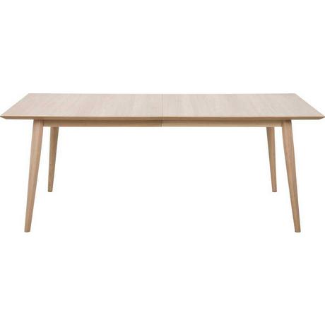 mutoni Table de salle à manger Stavanger Blanc pigmenté (avec rallonge en option)  