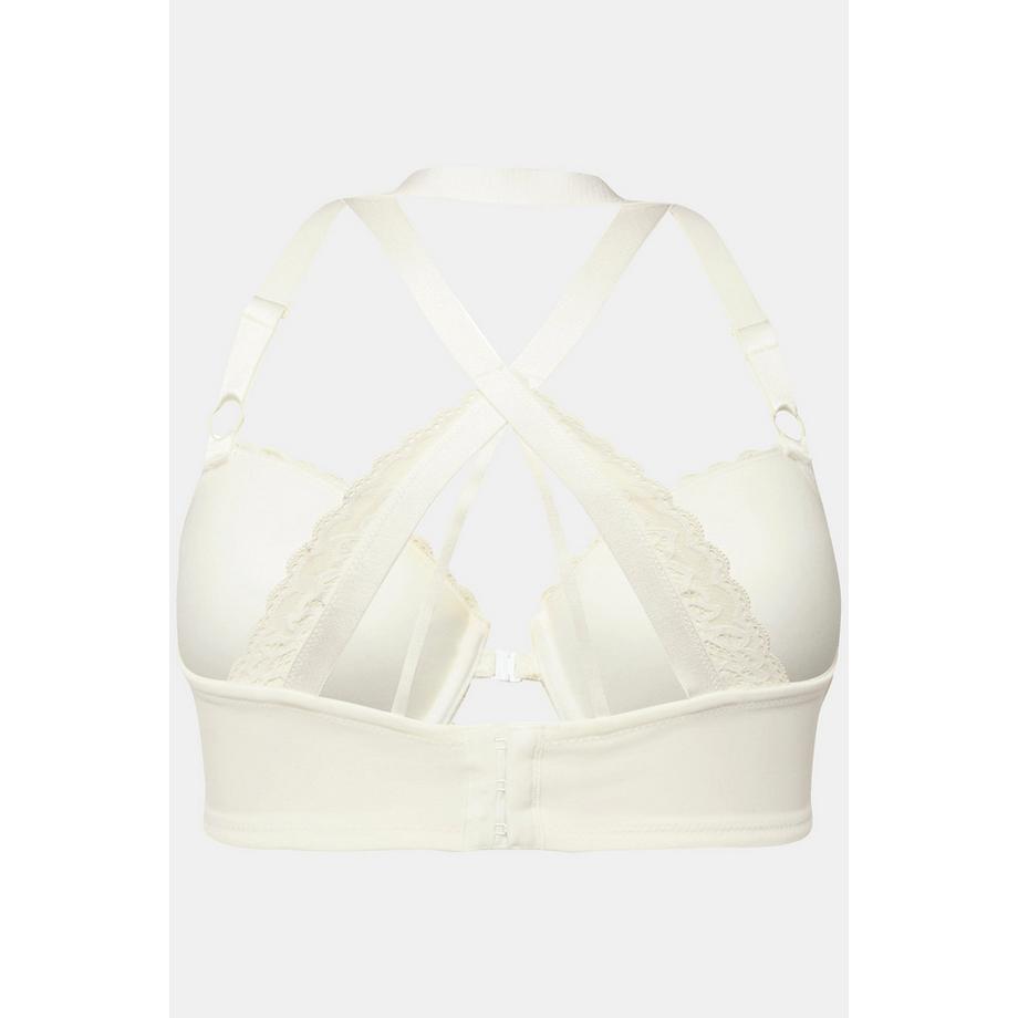 Ulla Popken Reggiseno con ferretto coppe morbide pizzo con chiusura anteriore  