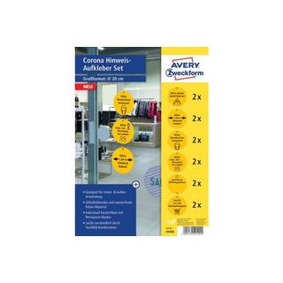 Avery Zweckform  AVERY ZWECKFORM Hinweis-Aufkleber DE 20cm 49400Z Set für Handel 12 Stück 