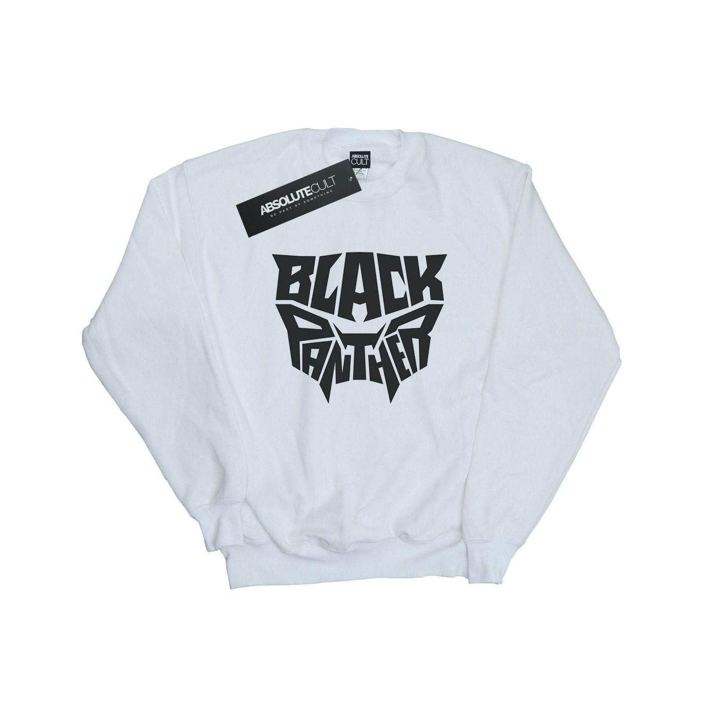 Image of Black Panther Worded Emblem Sweatshirt Damen Weiss M