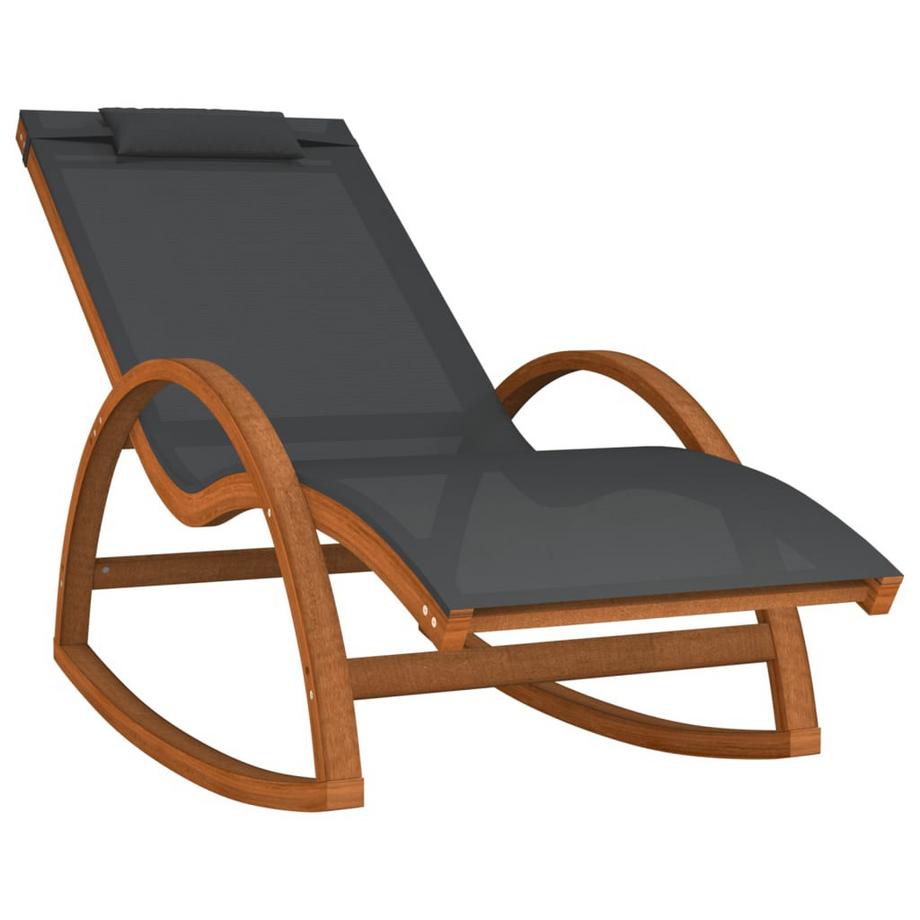Chaise berçante tissu