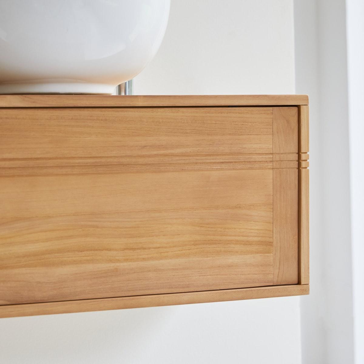 Tikamoon Badschrank aus massivem Teakholz 140 Basic  