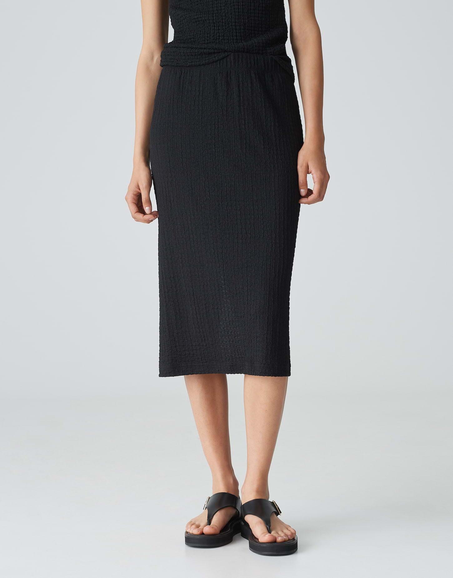 Image of Bleistiftrock Rilasa Gerader Schnitt Damen Schwarz 42