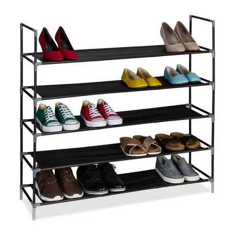 Northix Schuhregal mit Stoffebenen 1 m  