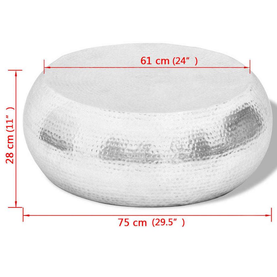 VidaXL Table basse aluminium  