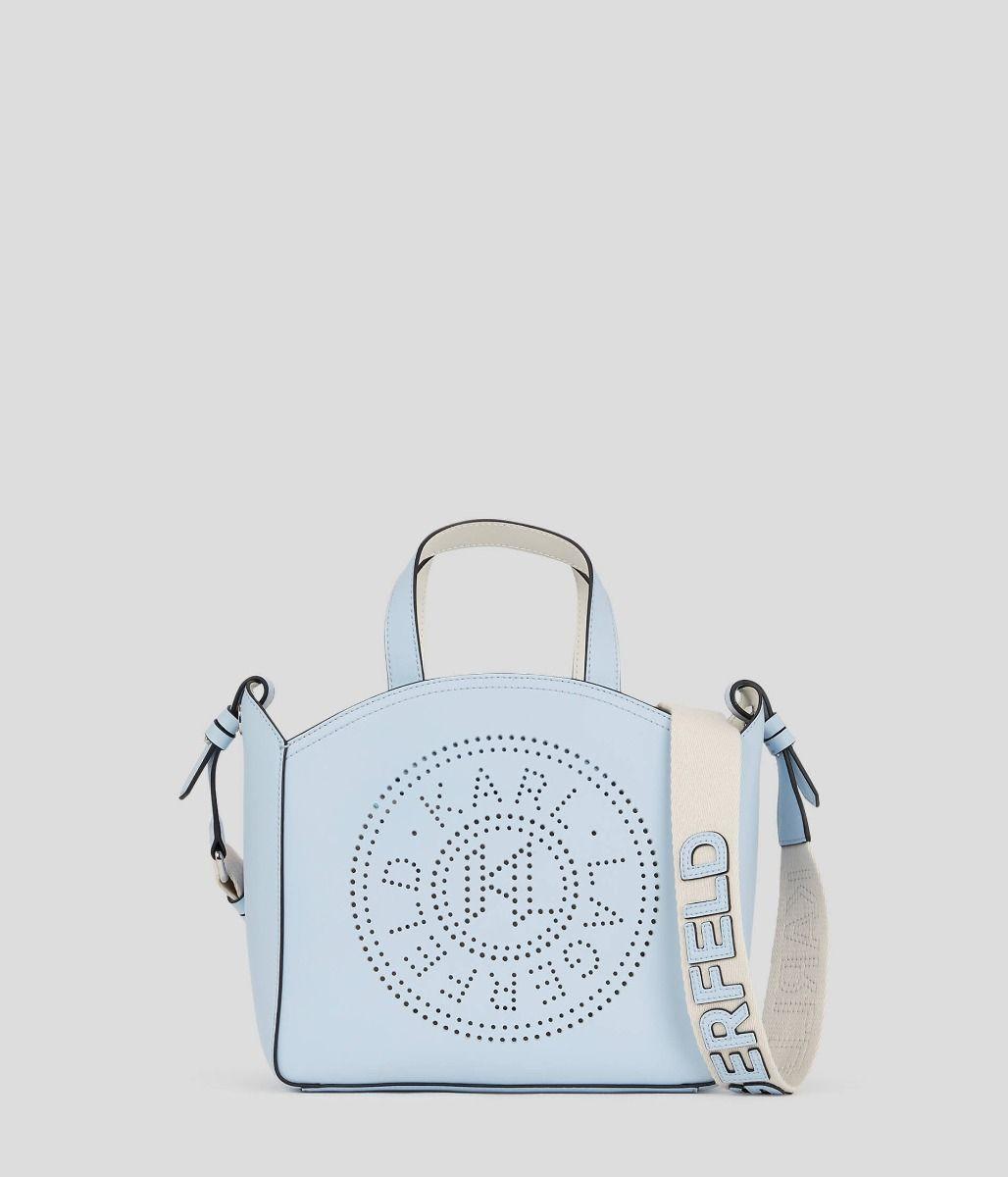 Image of Circle Tote Perforated Damen Himmelblau ONE SIZE