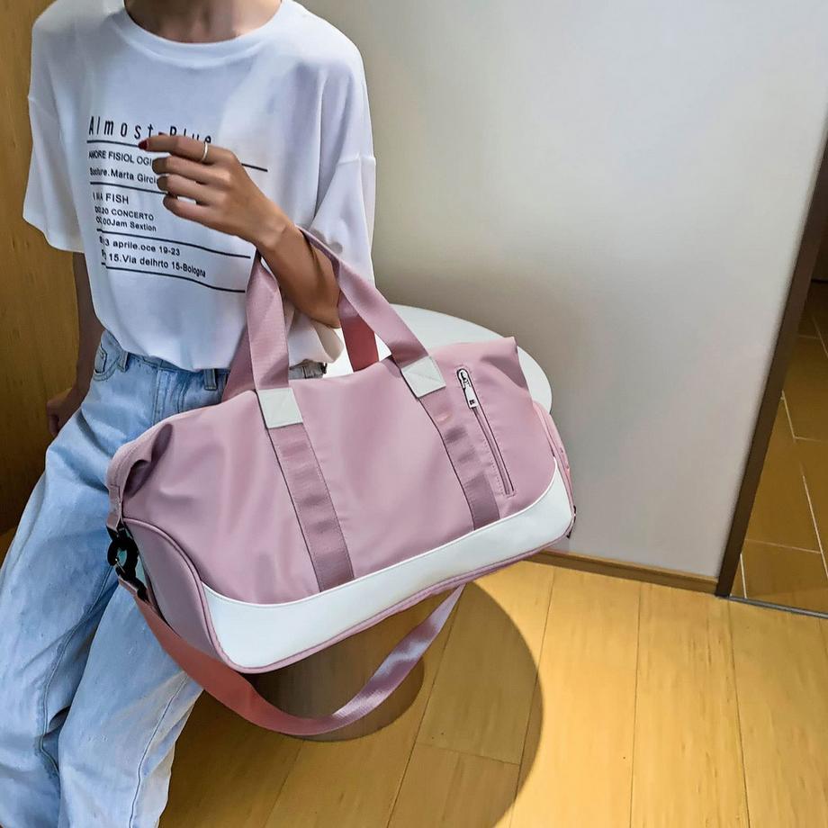 Only-bags.store Sac de sport avec compartiment à chaussures et compartiment humide  