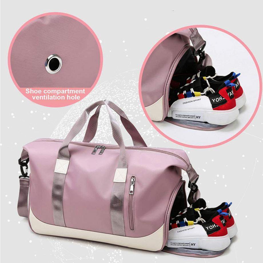 Only-bags.store Sac de sport avec compartiment à chaussures et compartiment humide  