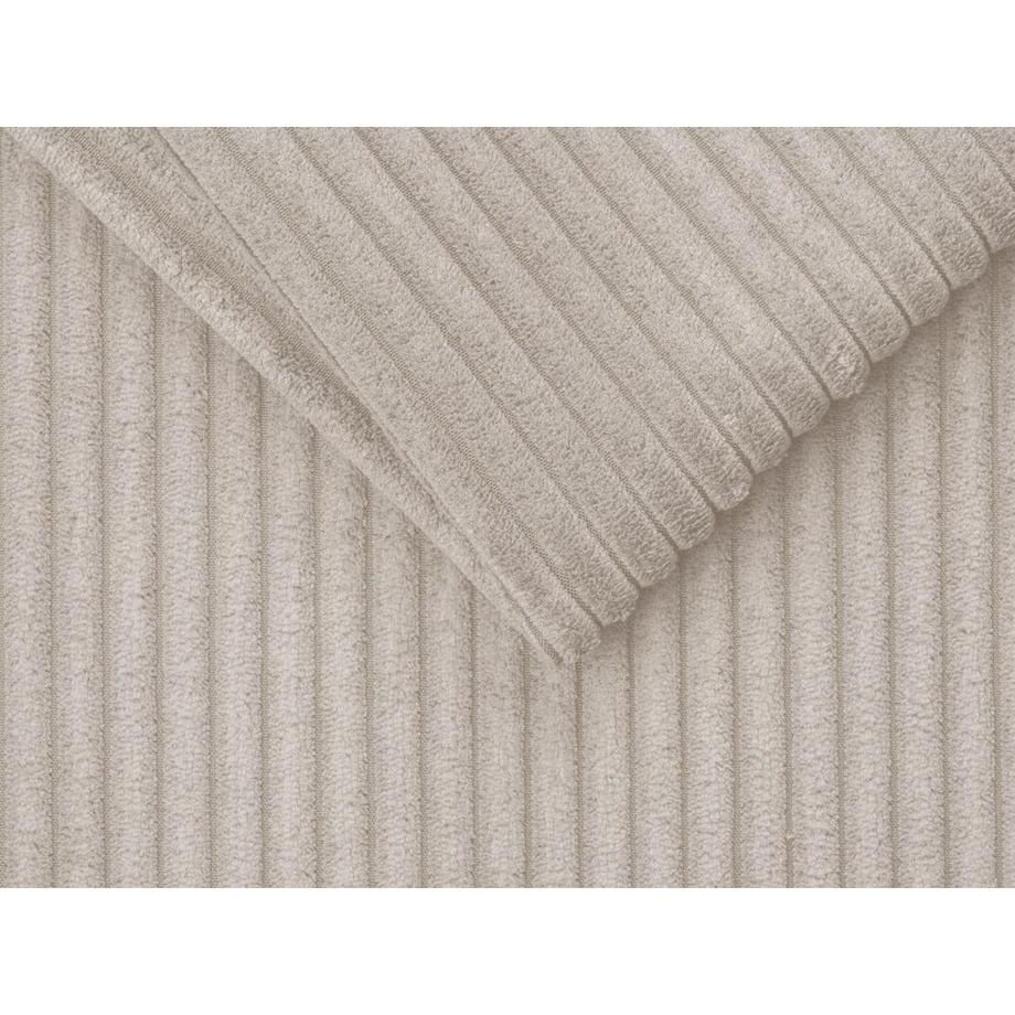 Vente-unique Canapé 4 places convertible express en velours côtelé beige - Couchage 160 cm - Matelas 14 cm - VIZIR  
