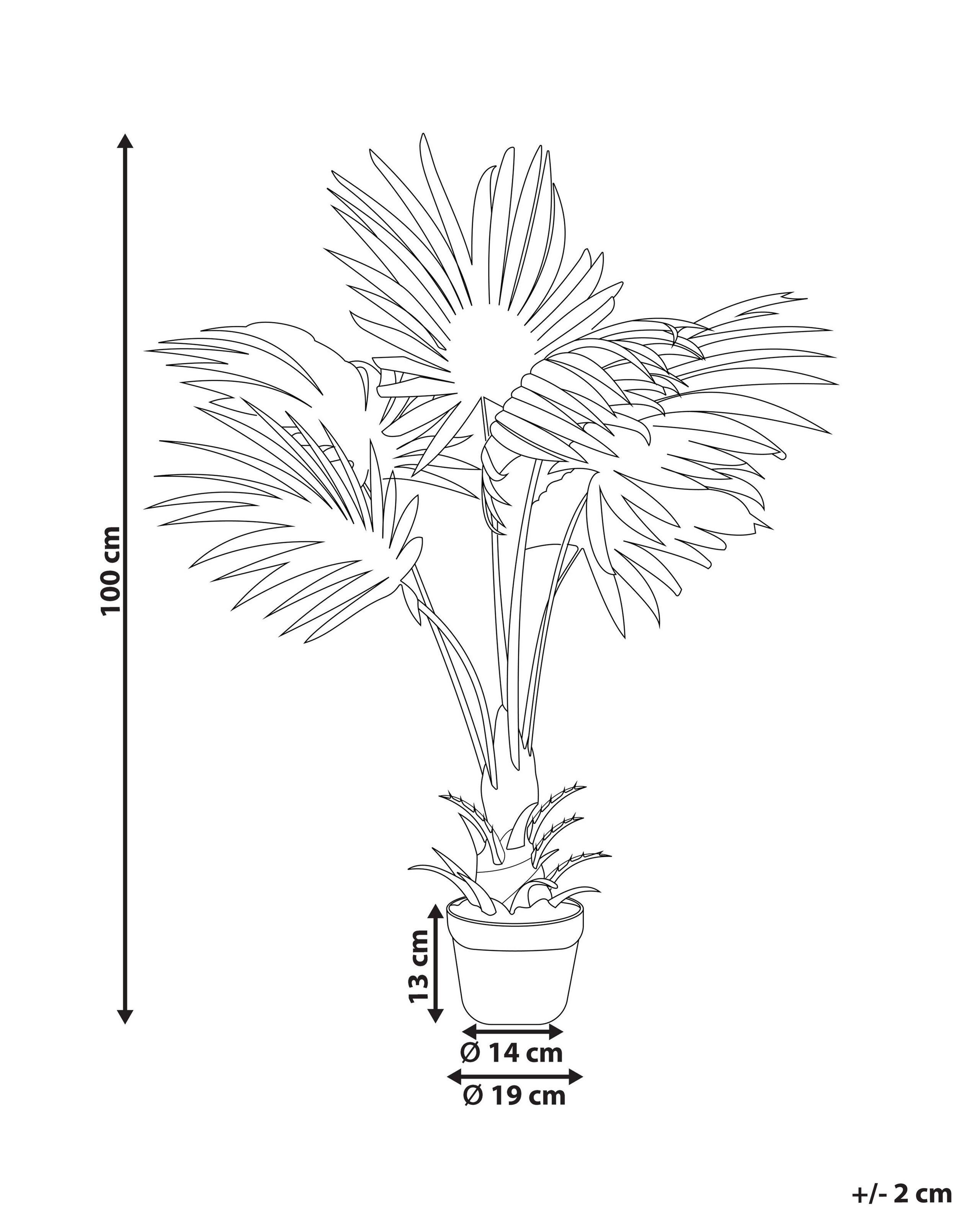 Beliani Pianta artificiale en Materiale sintetico FAN PALM  