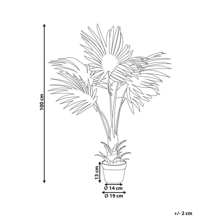 Beliani Plante artificielle en Matière synthétique FAN PALM  