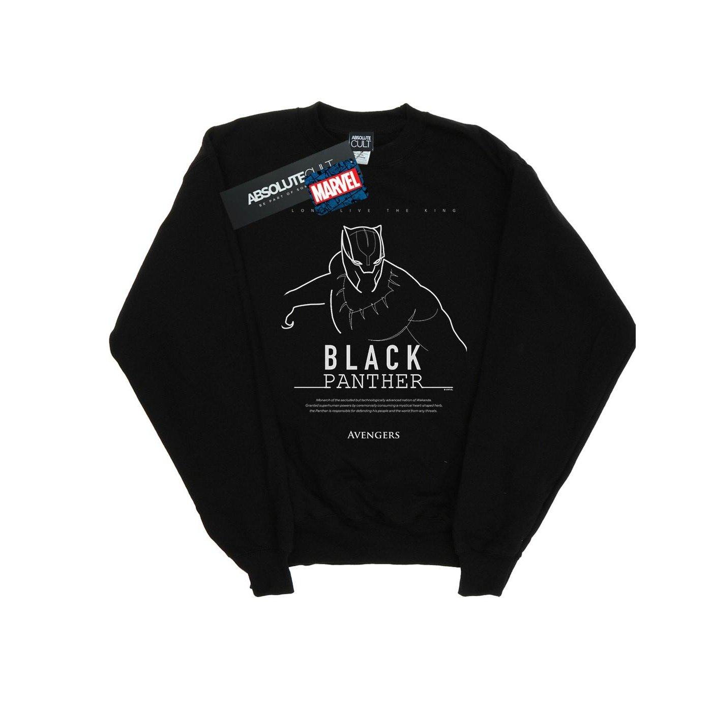 Image of Black Panther Long Live The King Sweatshirt Mädchen Schwarz 116