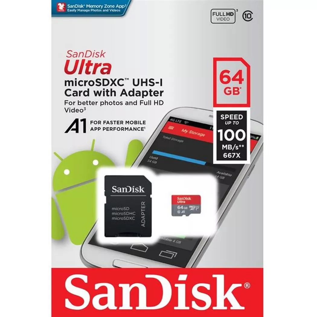 SanDisk Ultra 64 GB MicroSDXC UHS-I Class 10