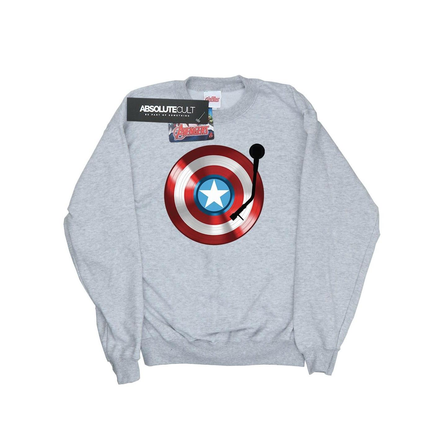Image of Captain America Turntable Sweatshirt Damen Grau XXL