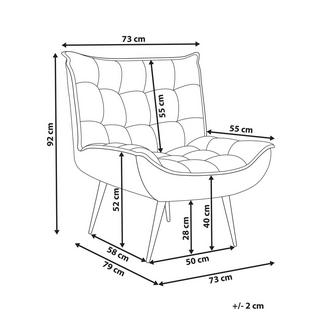 Beliani Fauteuil en Polyester Moderne ALVESTA  