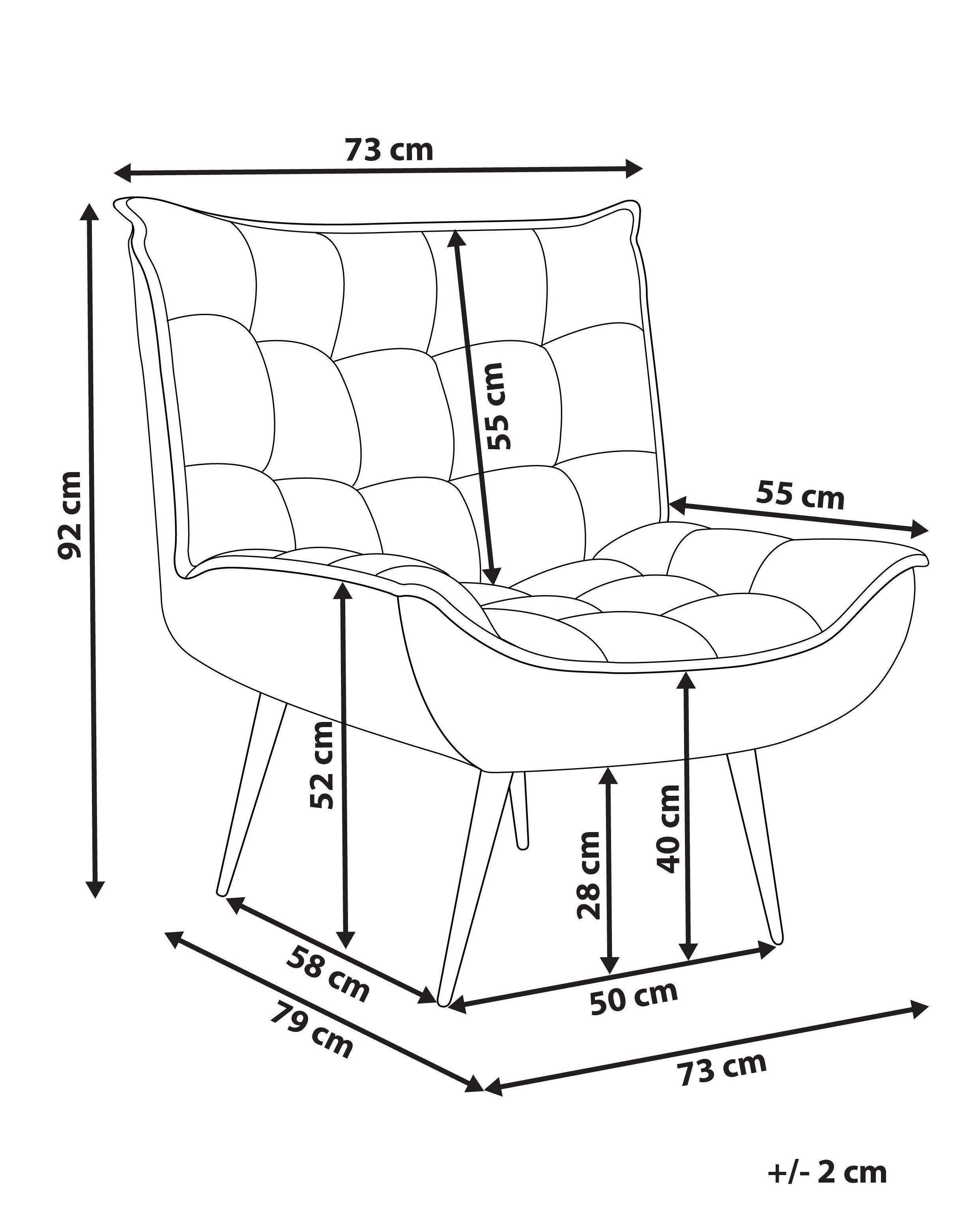 Beliani Fauteuil en Polyester Moderne ALVESTA  