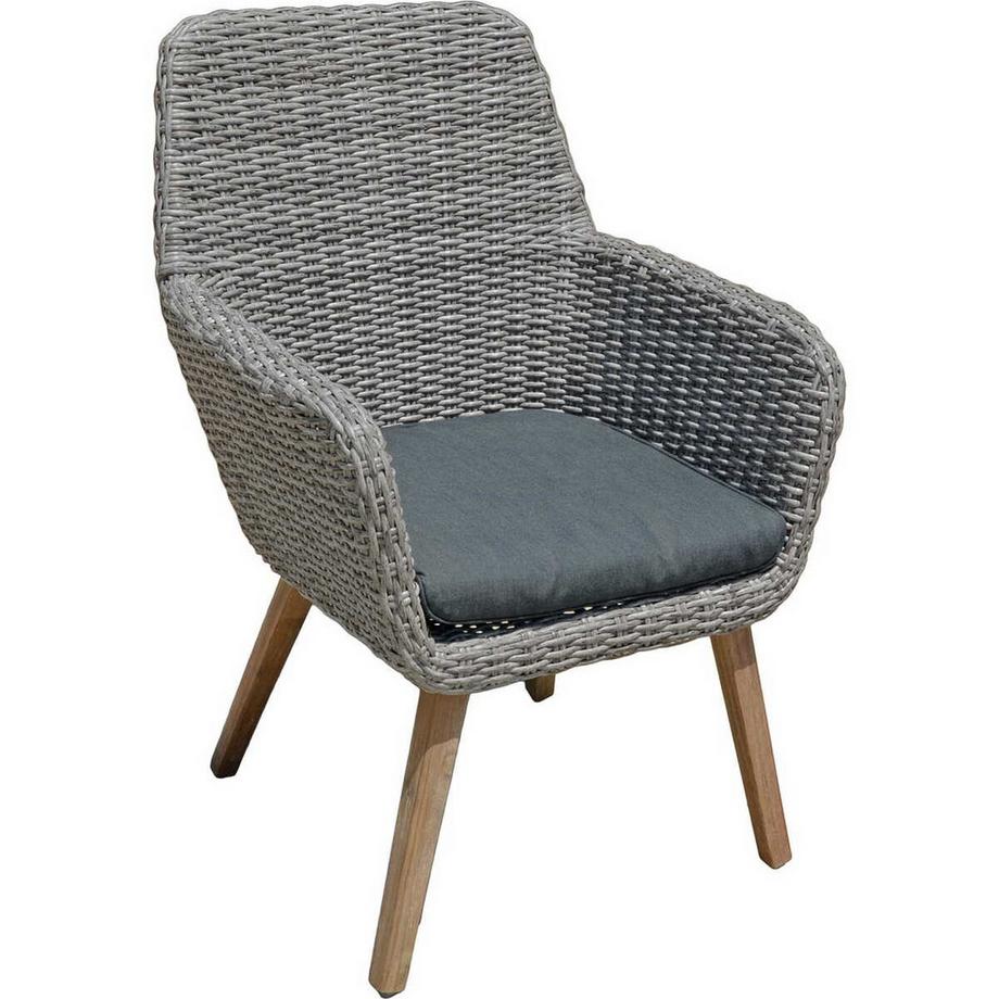 mutoni Gruppo di sedute da giardino Rapallo acacia grigio naturale (3 pz.)  