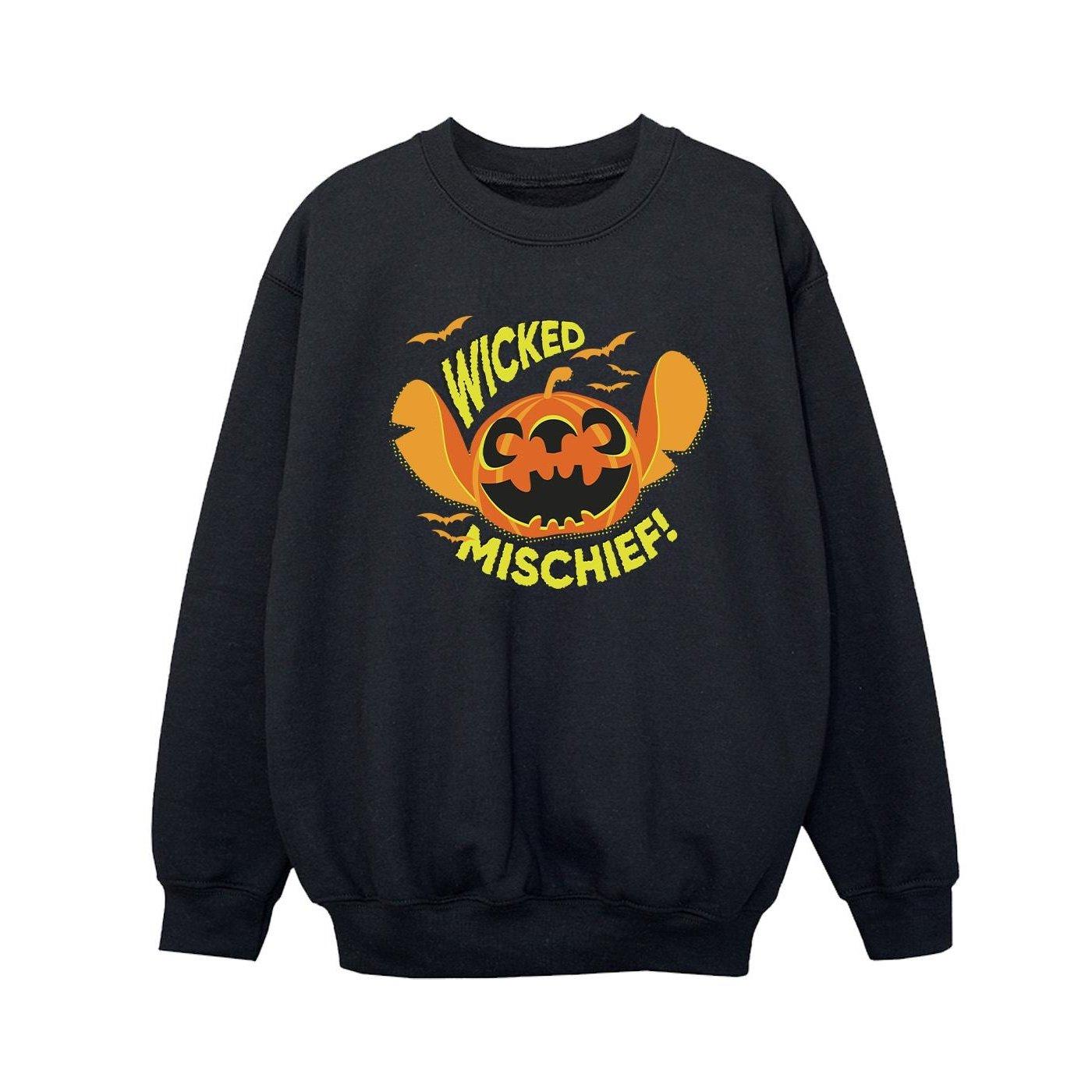 Image of Lilo And Stitch Wicked Mischief Sweatshirt Unisex Schwarz 140/146