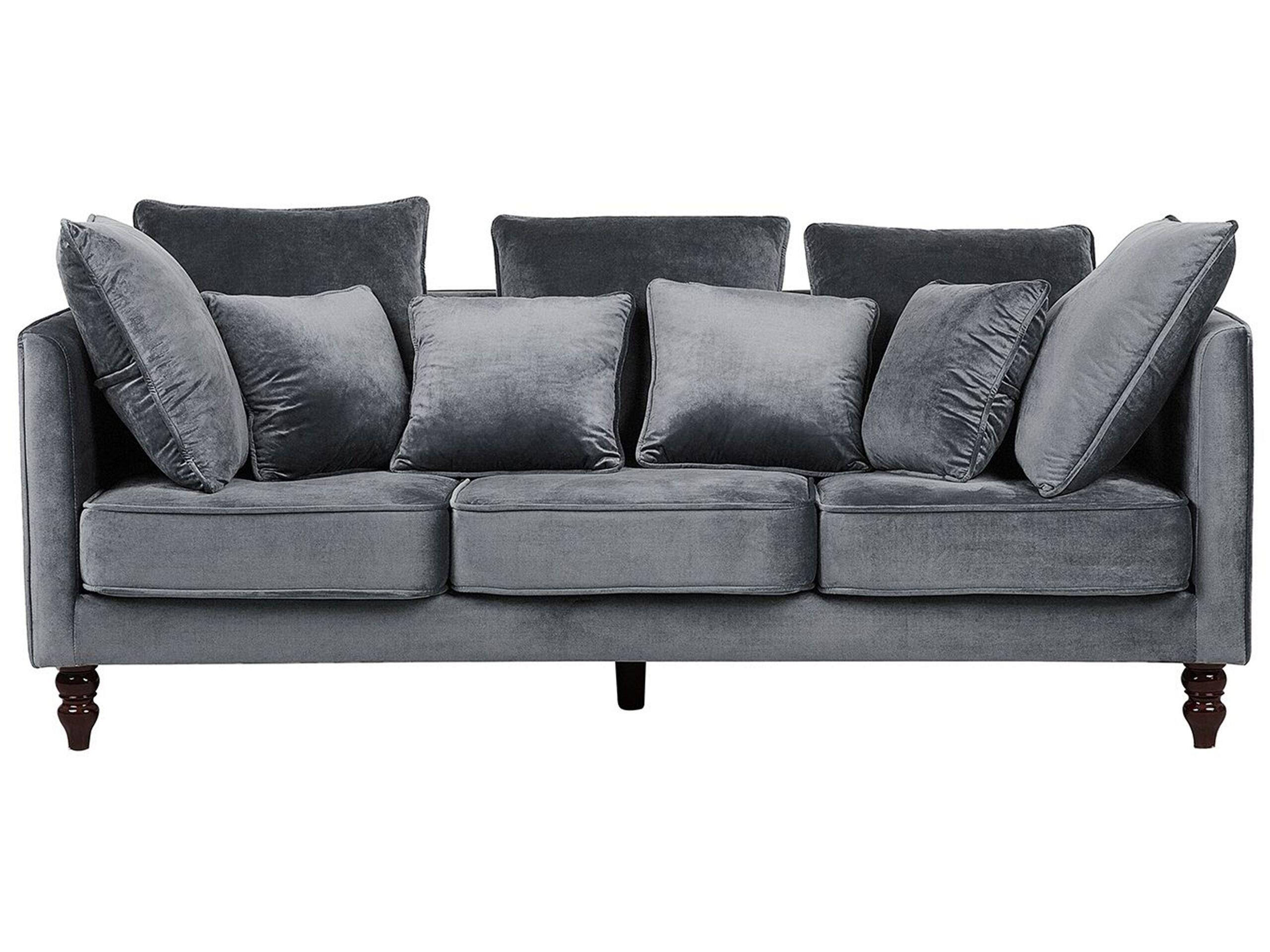 Image of 3 Sitzer Sofa aus Samtstoff Industriell FENSTAD 3 Sitzer Sofa aus Samtstoff Industriell FENSTAD