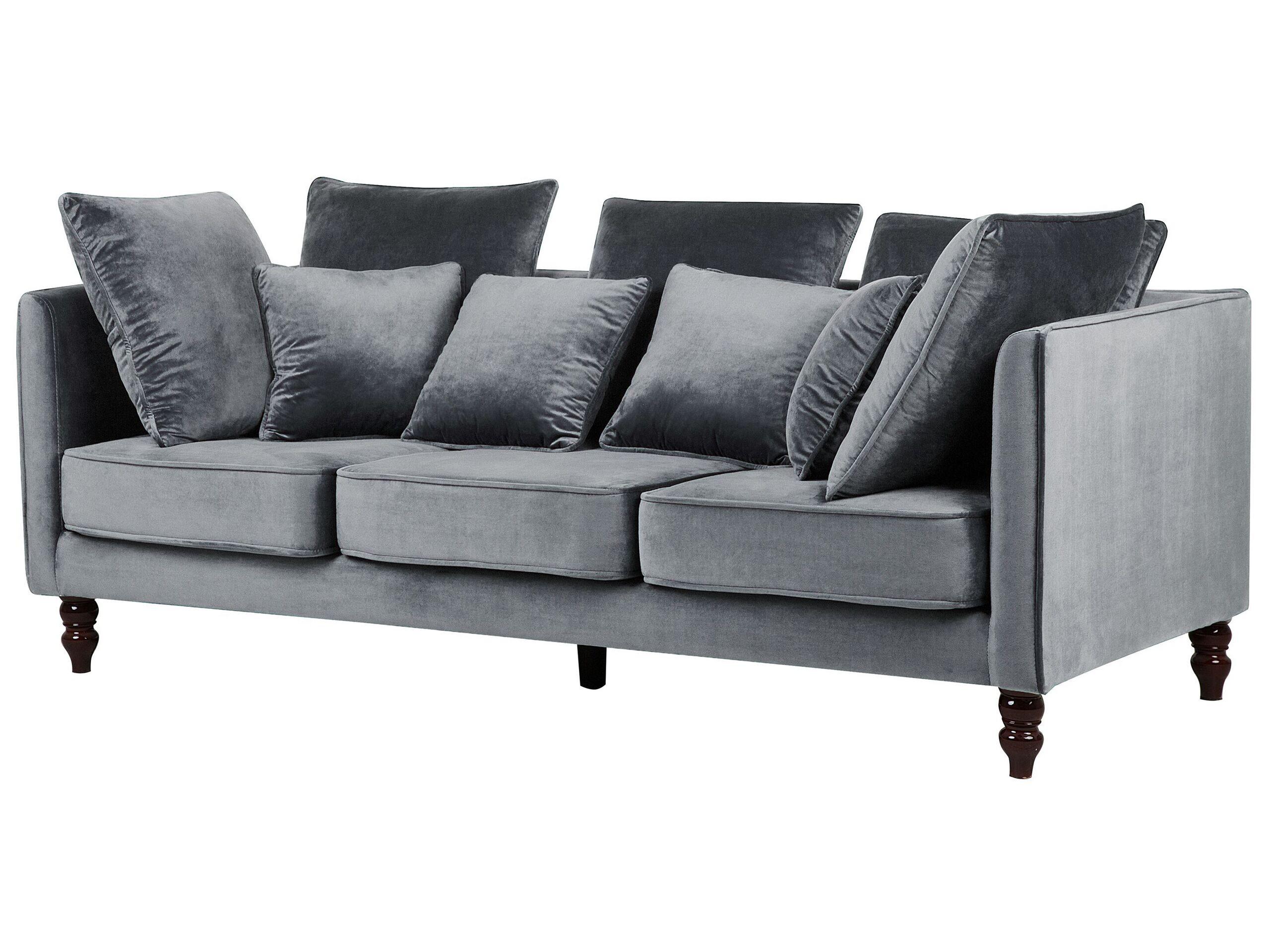 Beliani 3 Sitzer Sofa aus Samtstoff Industriell FENSTAD  