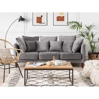 Beliani 3 Sitzer Sofa aus Samtstoff Industriell FENSTAD  