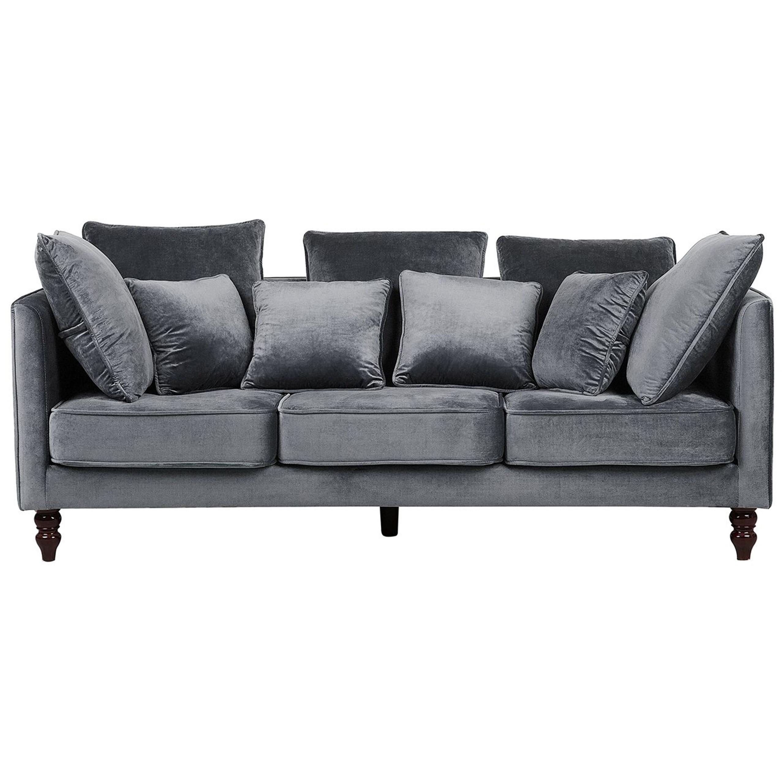 Beliani 3 Sitzer Sofa aus Samtstoff Industriell FENSTAD  