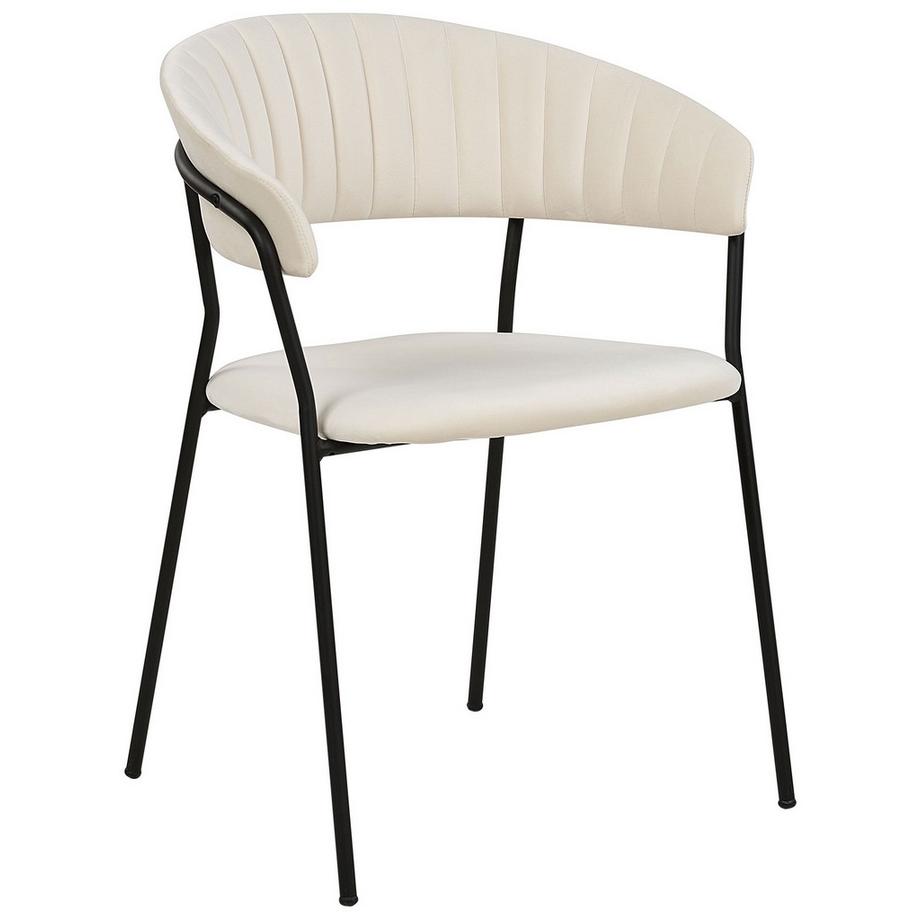 Beliani Lot de 2 chaises de salle à manger en Velours Moderne MARIPOSA  