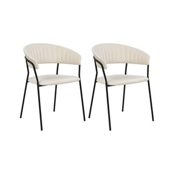 Lot de 2 chaises en Velours Moderne MARIPOSA