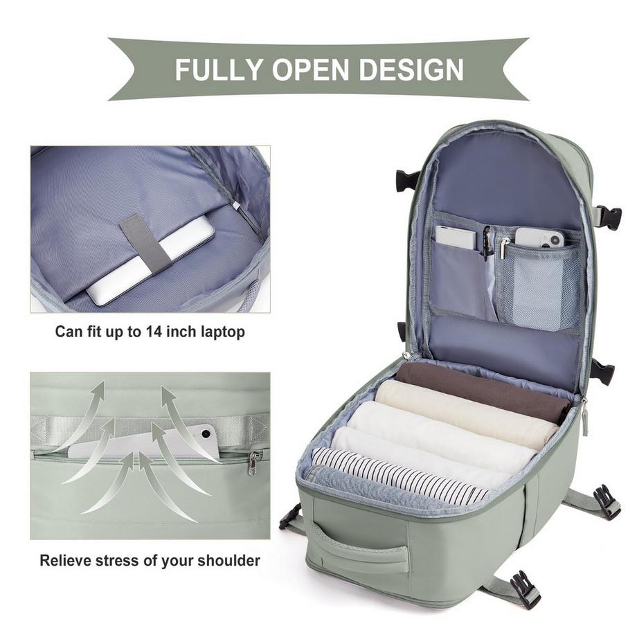 Only-bags.store Zaino impermeabile per laptop e bagaglio a mano da aereo  