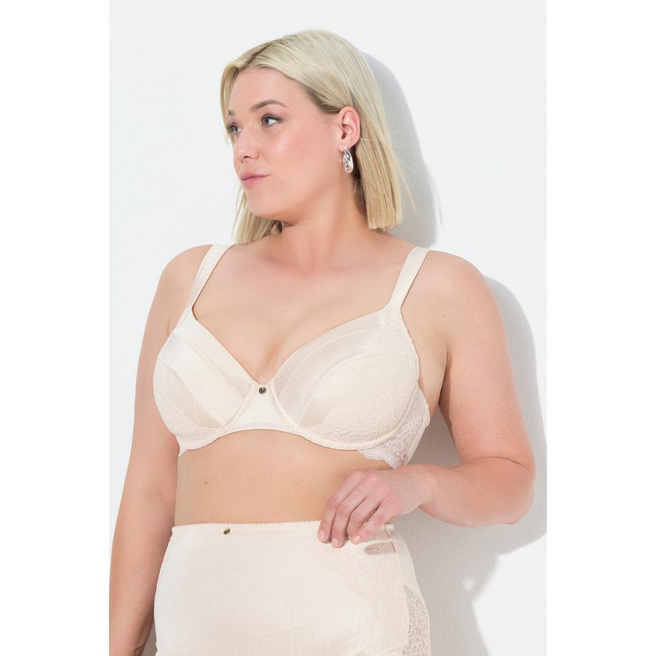 Ulla Popken Bügel-BH Softcups Satin Spitze  