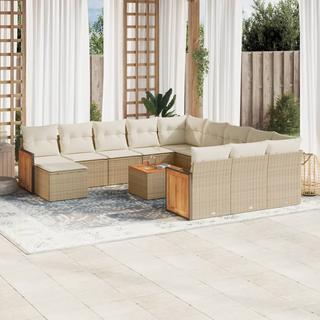 VidaXL set divano da giardino Polirattan  