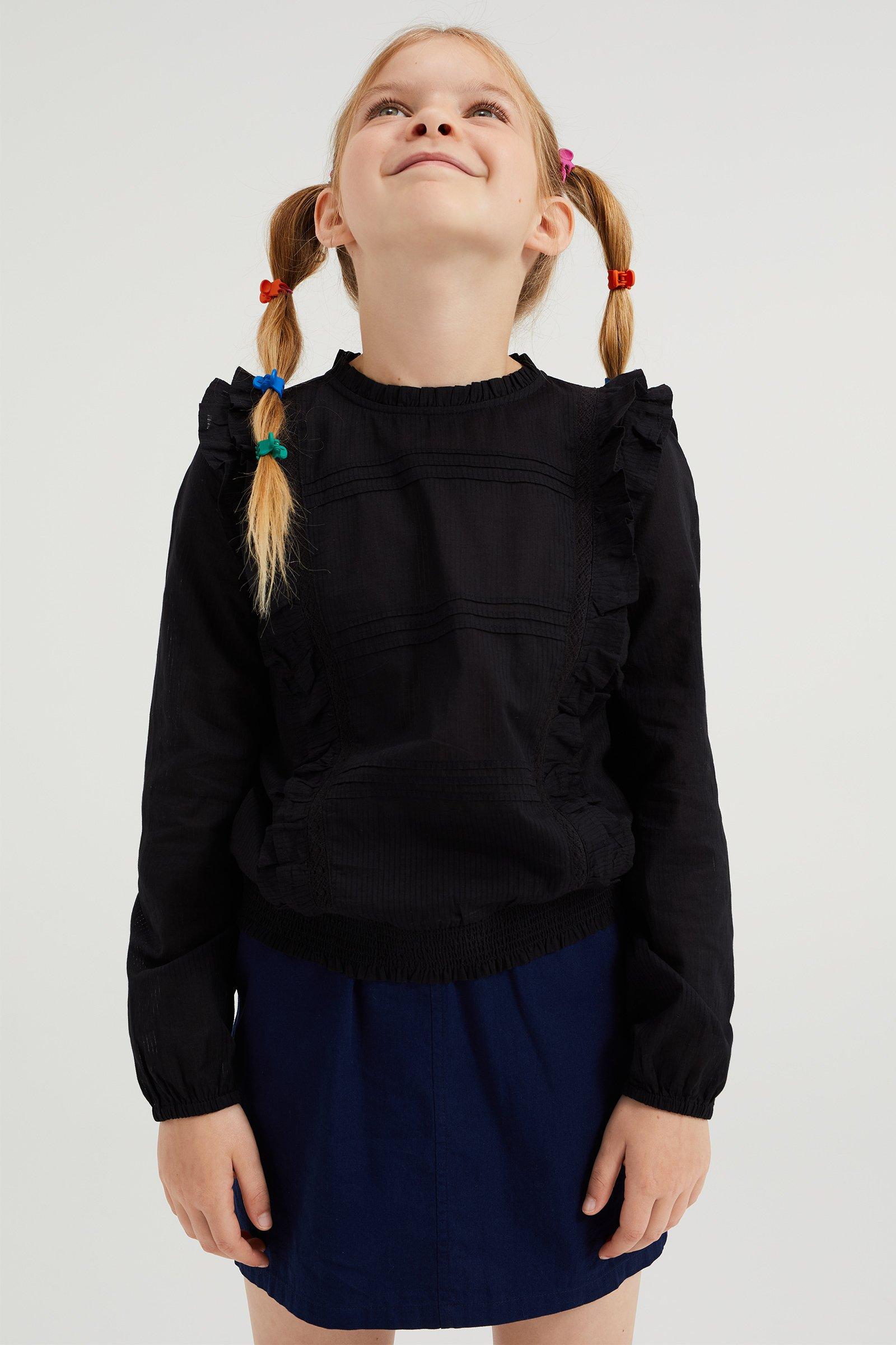 WE Fashion  Mädchenbluse Mit Rüschen 