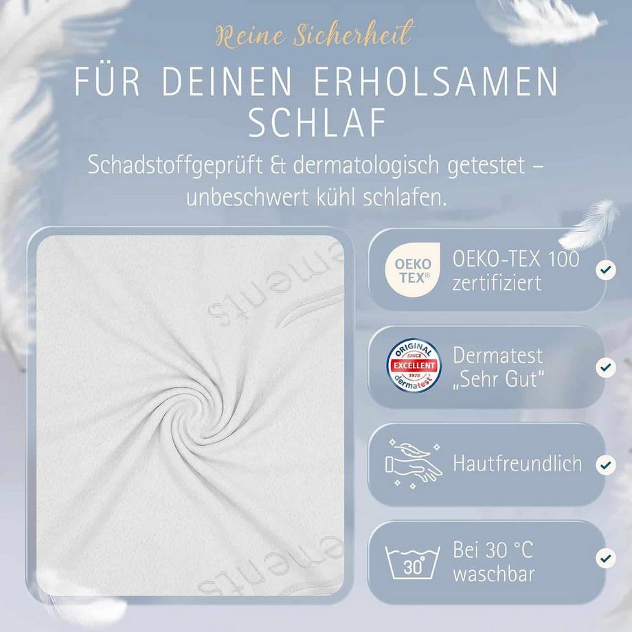 Mara Vital Elements Cool Kühlender Kissenbezug 2er Set Bio GOTS Premium  