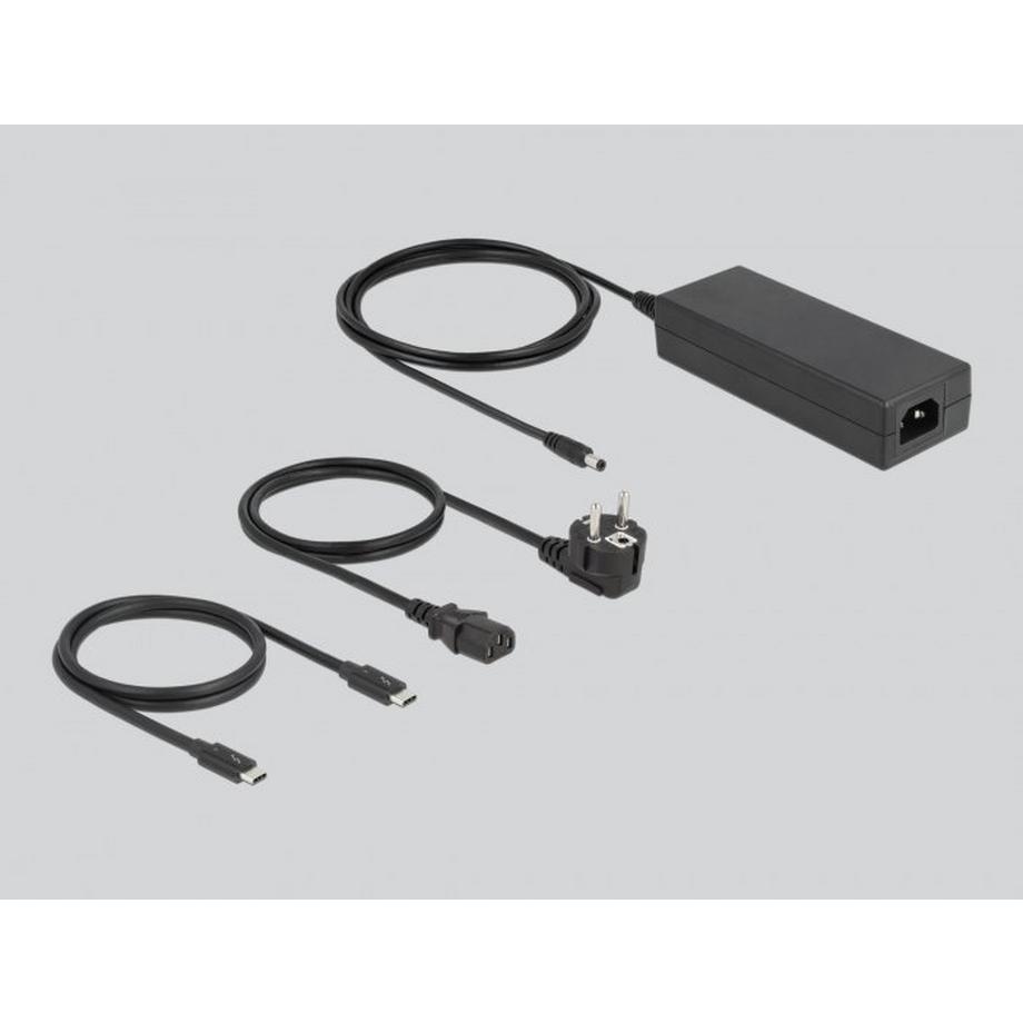 DeLock  64157 Externes Gehäuse Thunderbolt SuperSpeed USB 10 Gbps Typ-A Port - 8K 