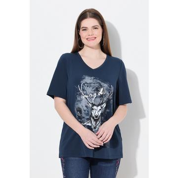 T-Shirt, Trachtenmotiv, Classic, V-Ausschnitt, Halbarm