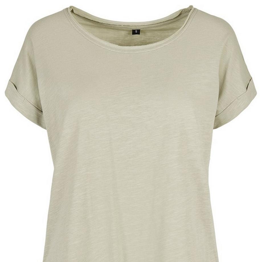 Build Your Own T-shirt lungo con maniche corte arrotolate  