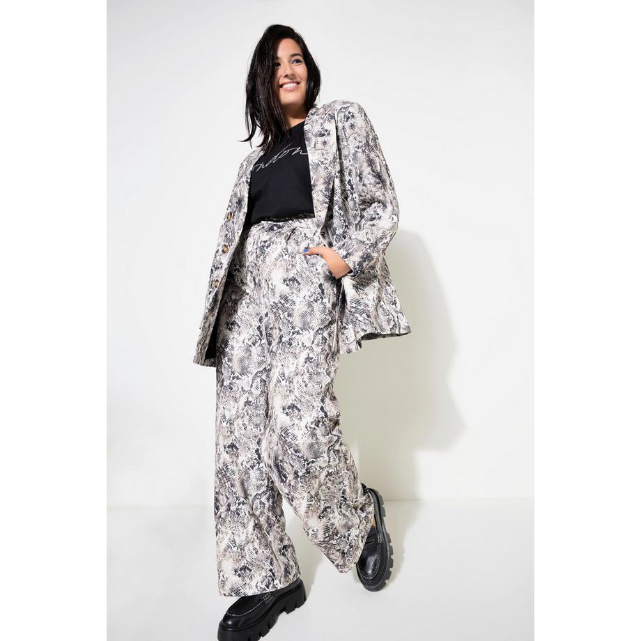 Studio Untold Blazer Croisé Loose Shape Imprimé Python  