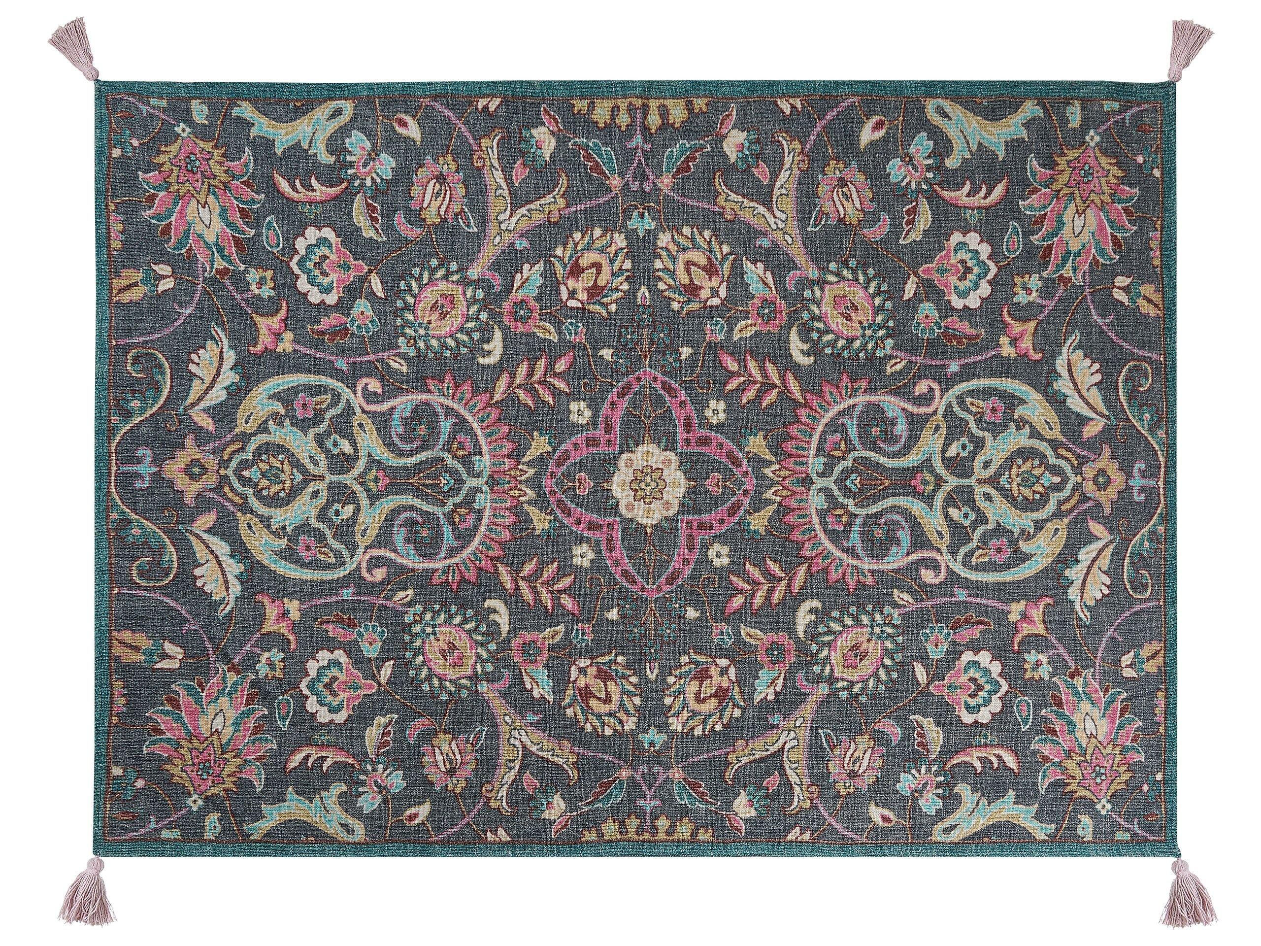 Beliani Dibrugarh Coperta in Cotone Retrò  