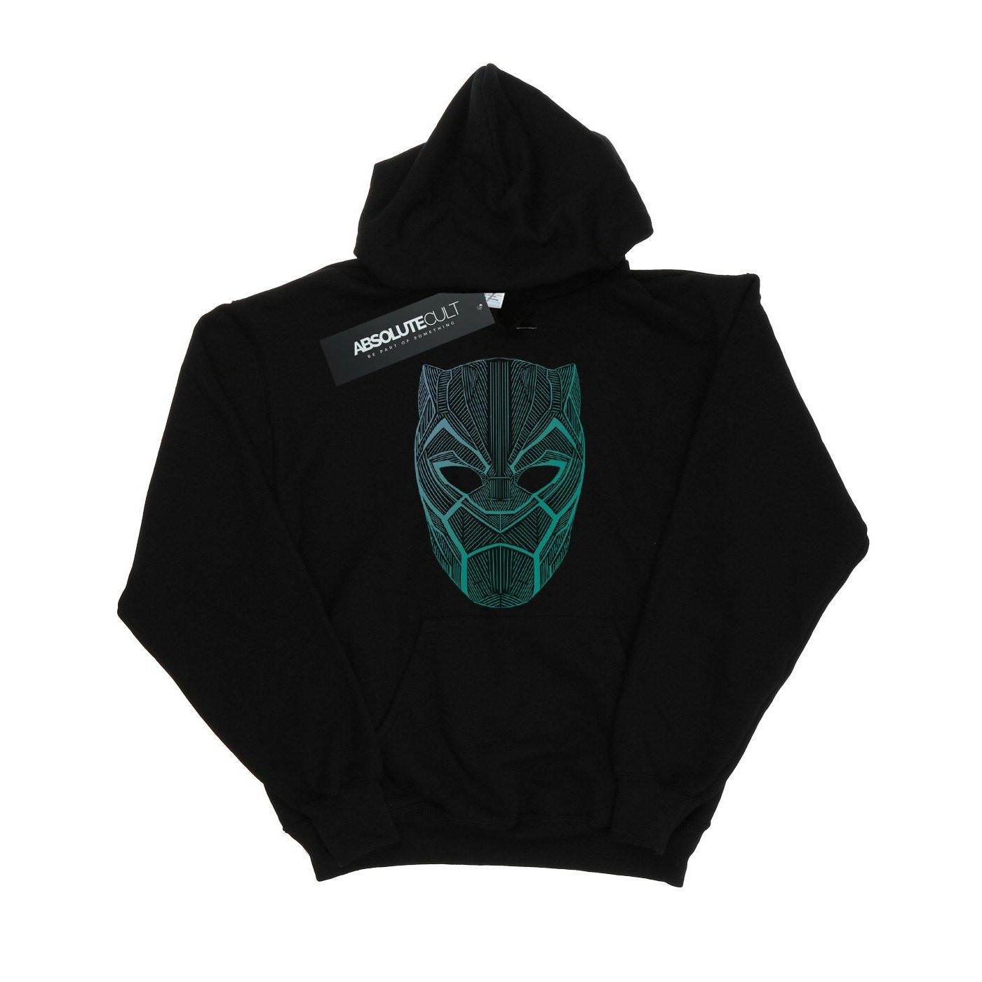 Image of Black Panther Tribal Mask Kapuzenpullover Mädchen Schwarz 116