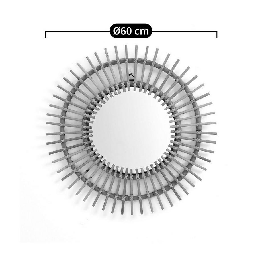 La Redoute Intérieurs Miroir rotin forme soleil Ø60 cm  