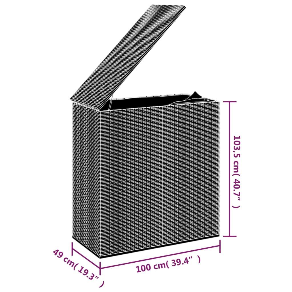 VidaXL Boîte à coussins rotin synthétique  