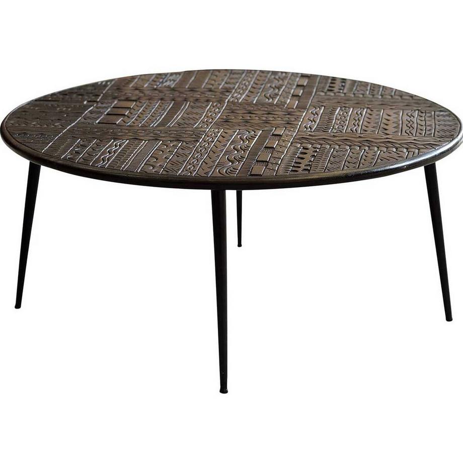 mutoni Tavolino Hieroglyph mango testa di moro rotondo 70x70  