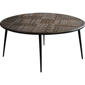 Tavolino Hieroglyph mango testa di moro rotondo 70x70