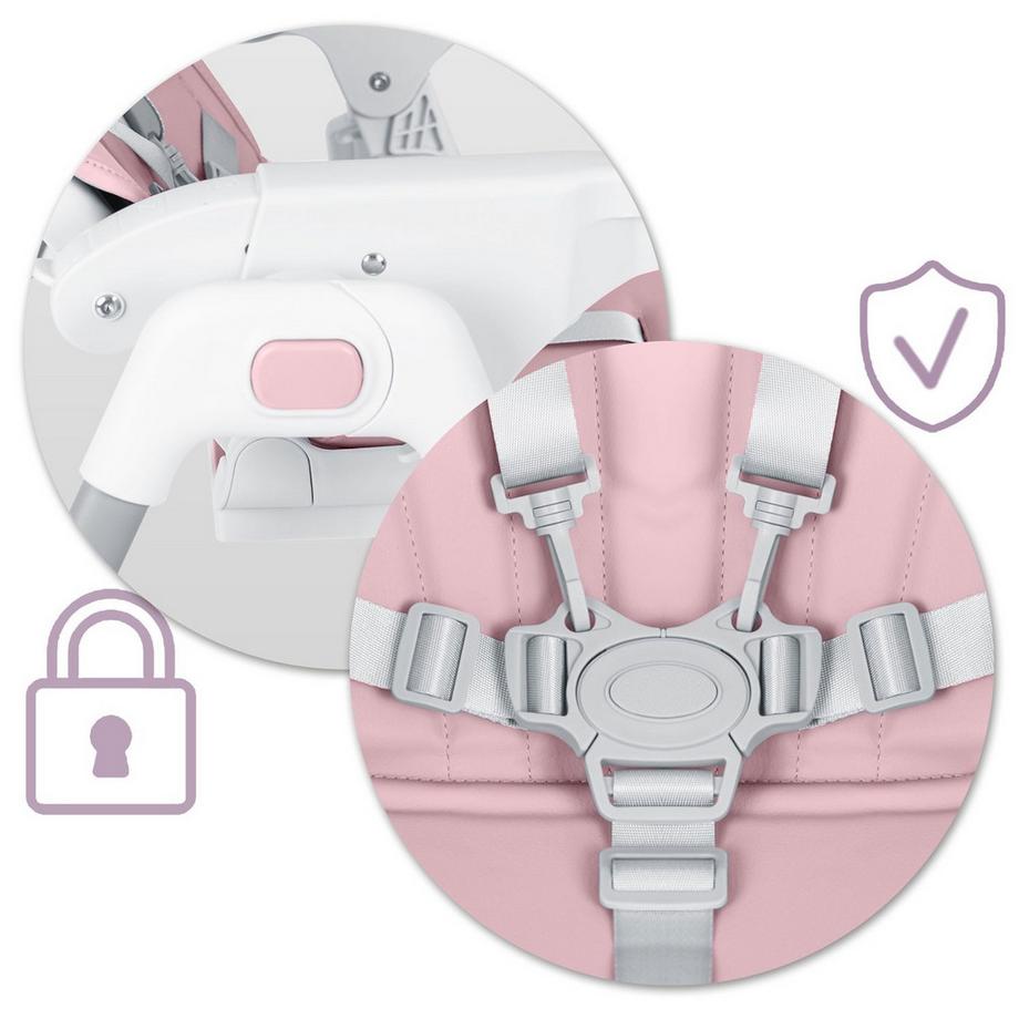 B2X  Rosa Esszimmerstuhl für Kinder Ricokids Tulo 