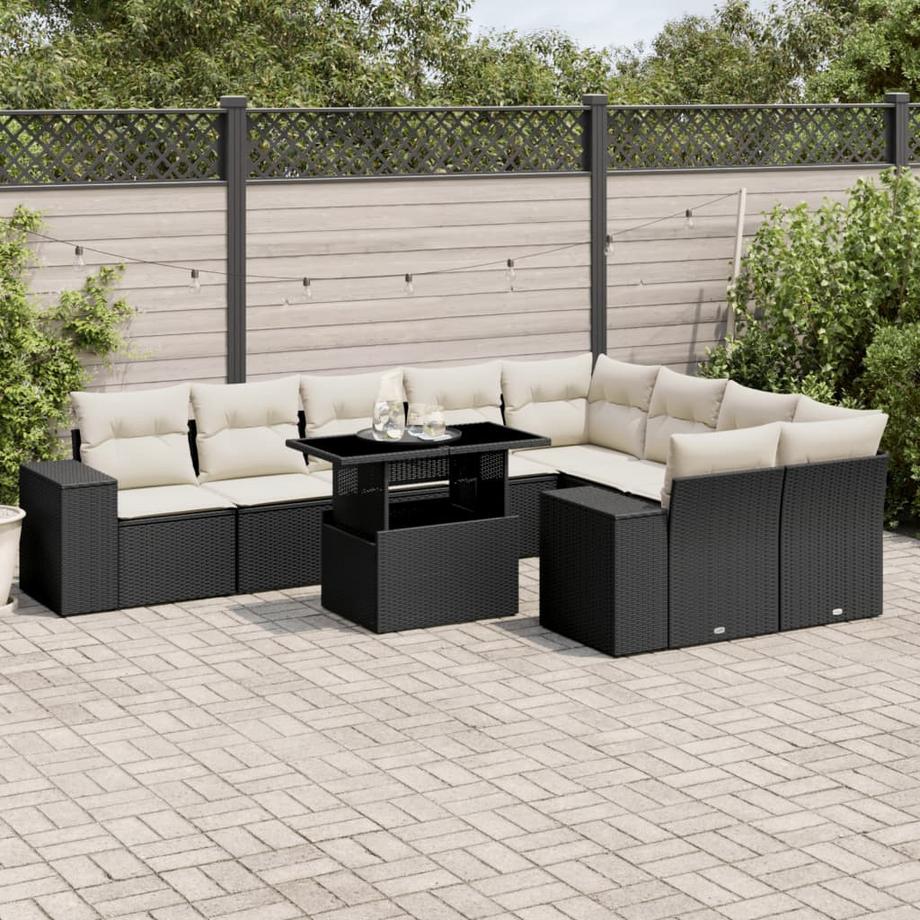 VidaXL Ensemble de canapés de jardin rotin synthétique  